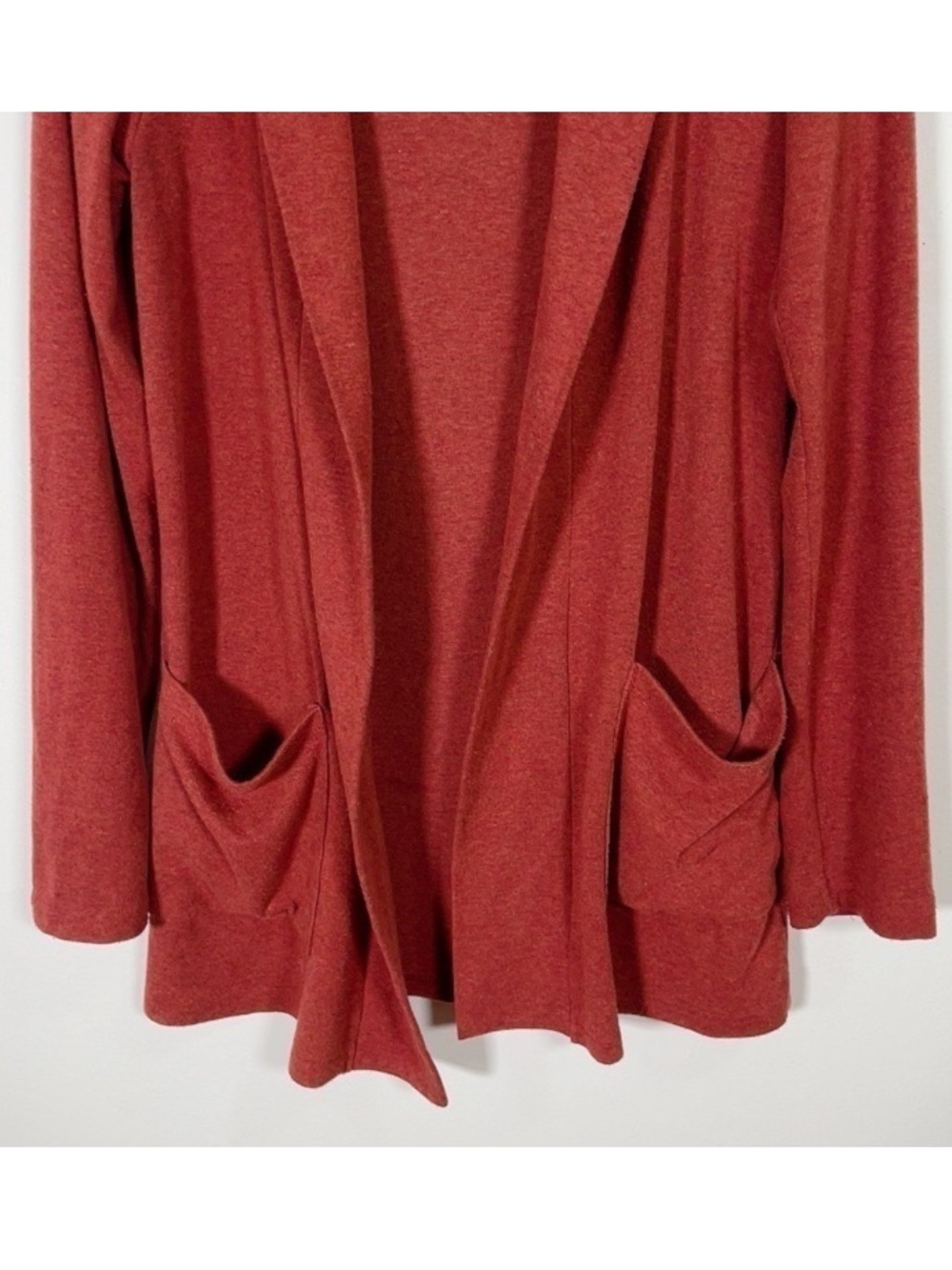 Code x Mode Lightweight Open-Front Rust Cardigan - Picture 5 of 13